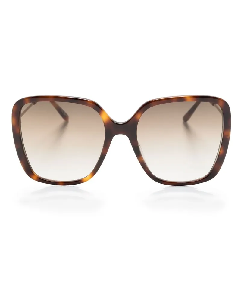 Chloé Eckige Sonnenbrille in Schildpattoptik - Braun Braun