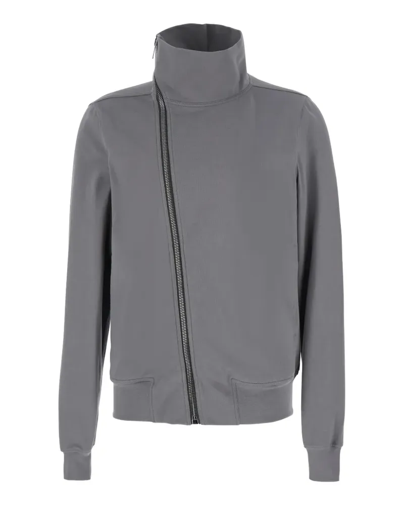 Rick Owens Tower Bauhaus asymmetric-zip high-neck sweatshirt - Grau Grau