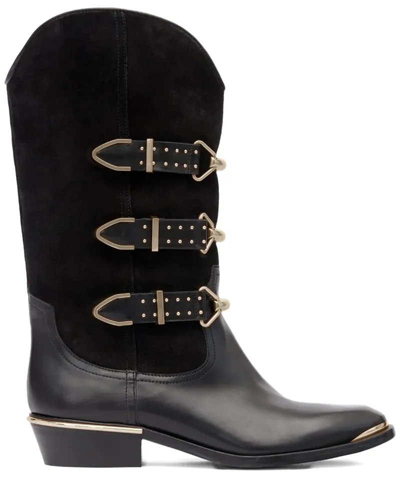 Isabel Marant Mexia Stiefel mit Schnalle 35mm - Schwarz Schwarz
