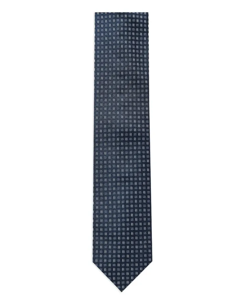 Corneliani Geometrisch gemusterte Krawatte - Blau Blau