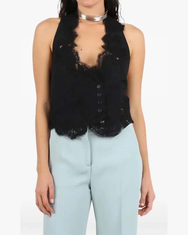 Ermanno Scervino back-buckle top - Schwarz Schwarz