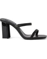 Karl Lagerfeld Tower Mules aus Leder 90mm Schwarz