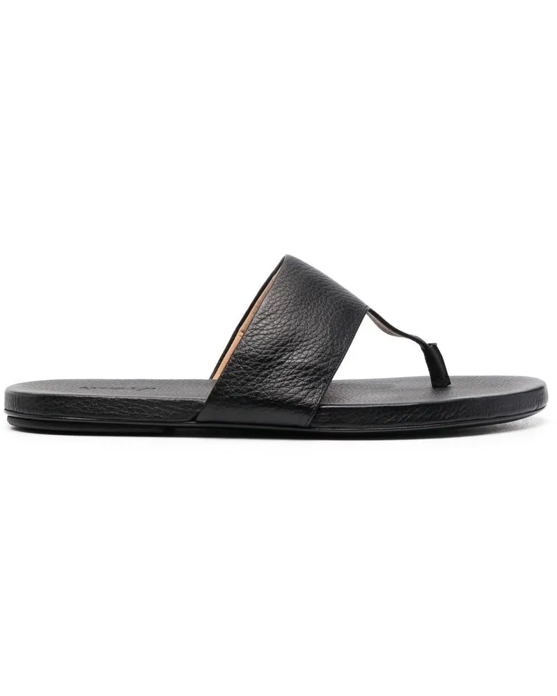 Marsèll Flip-Flops aus Leder - Schwarz Schwarz