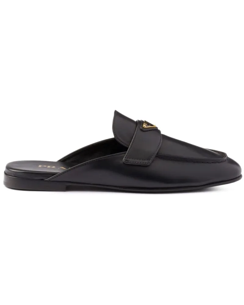 Prada Mules aus Leder - Schwarz Schwarz