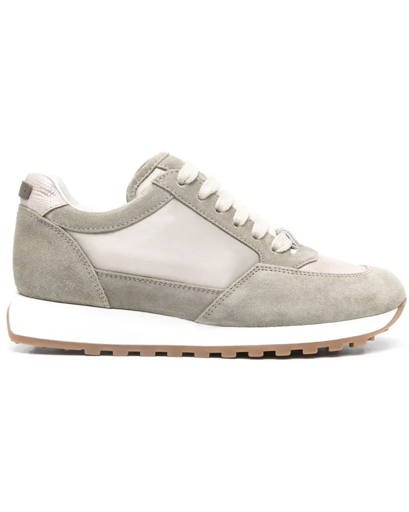 Peserico Sneakers mit Kontrasteinsätzen - Grün Grün