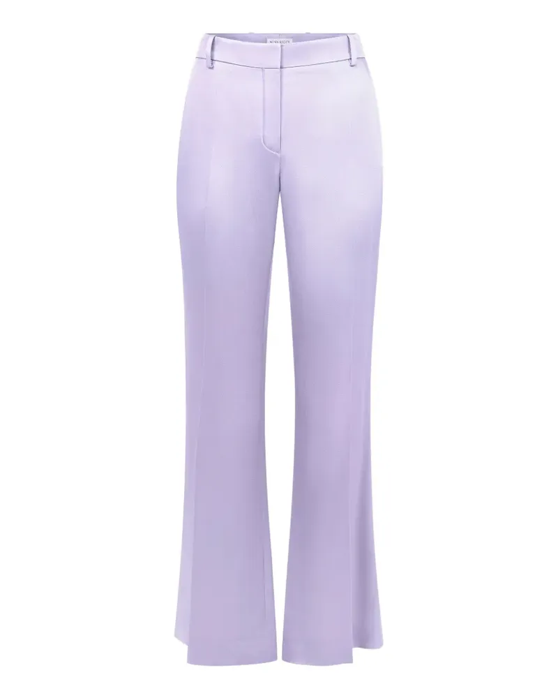 Nina Ricci flared crepe-satin trousers - Violett Violett