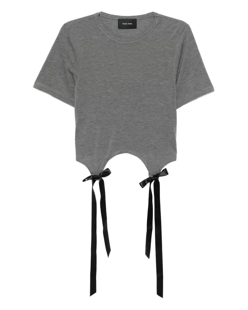 Simone Rocha T-Shirt aus Lyocell - Grau Grau
