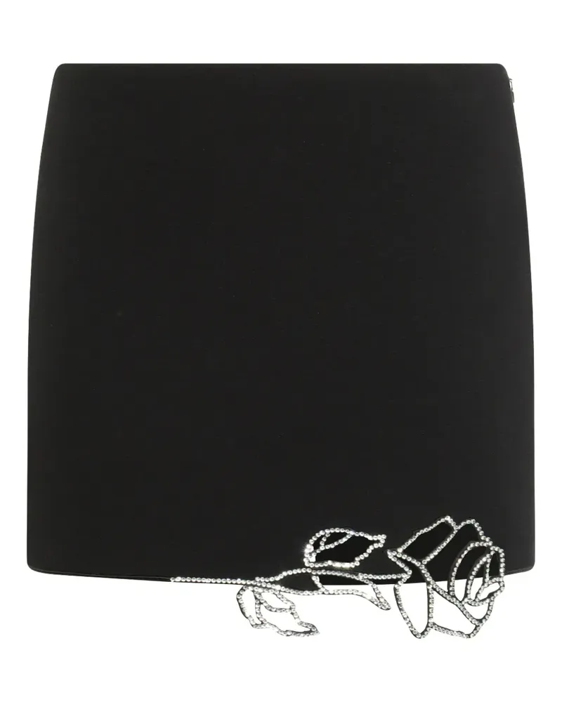 Blumarine Minirock mit Kristallen - Schwarz Schwarz