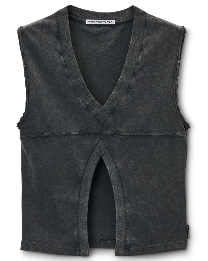 Alexander Wang Tanktop mit V-Ausschnitt - Schwarz Schwarz