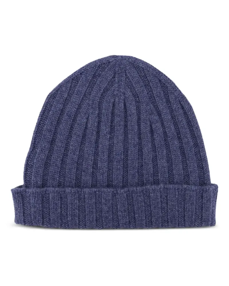 Filippo de Laurentiis Gerippte Beanie - Blau Blau