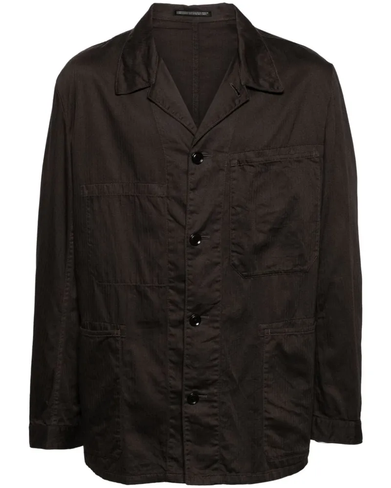 Yohji Yamamoto Hemd im Oversized-Look - Grau Grau