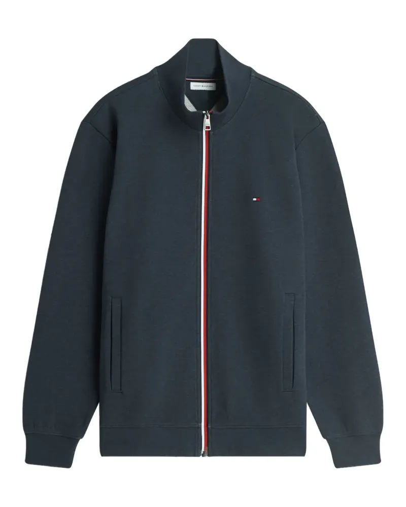 Tommy Hilfiger logo-embroidered zip-up track jacket - Blau Blau