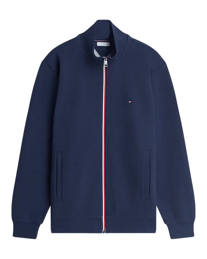 Tommy Hilfiger logo-embroidered zip-up track jacket - Blau Blau