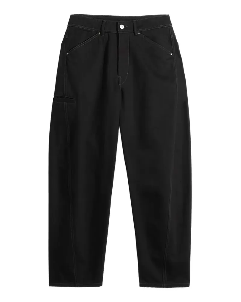 Christophe Lemaire Twisted Workwear Hose - Schwarz Schwarz