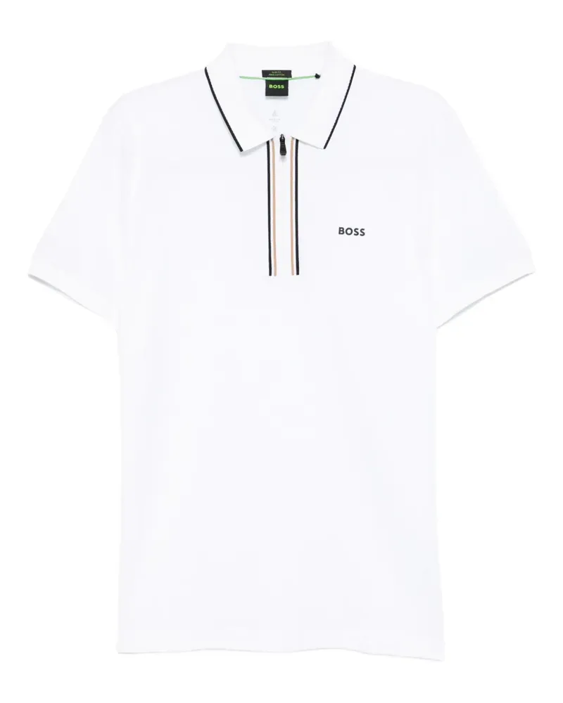 HUGO BOSS Poloshirt mit Logo-Applikation - Weiß Weiß