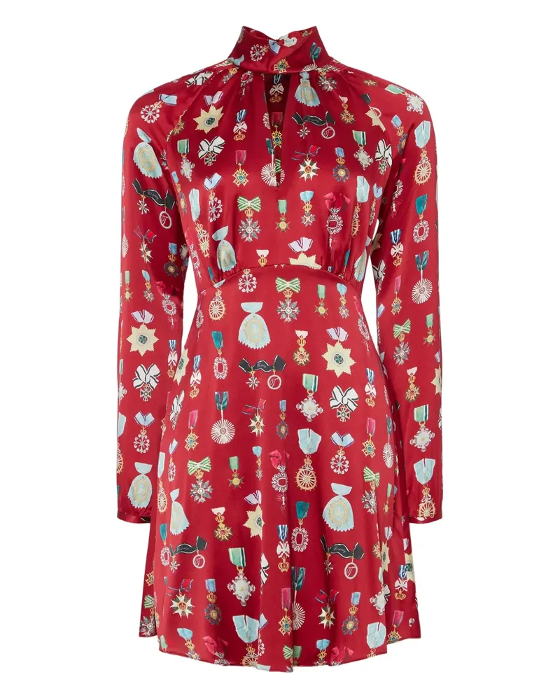 Temperley London Gloriette Minikleid mit Medaillen-Print - Rot Rot