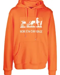 Mostly Heard Rarely Seen Horse & Carriage Hoodie Orange