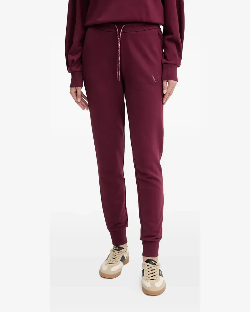 Armani Exchange logo-detail drawstring track pants - Rot Rot