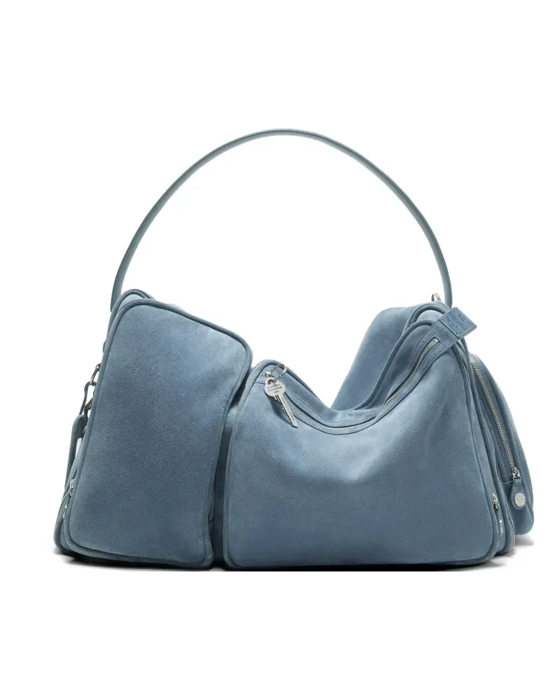 Acne Studios Camero Hotel suede multi-pocket shoulder bag - Blau Blau