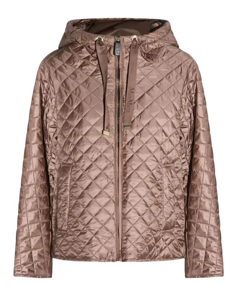 Max Mara Gesteppte Kapuzenjacke - Braun Braun