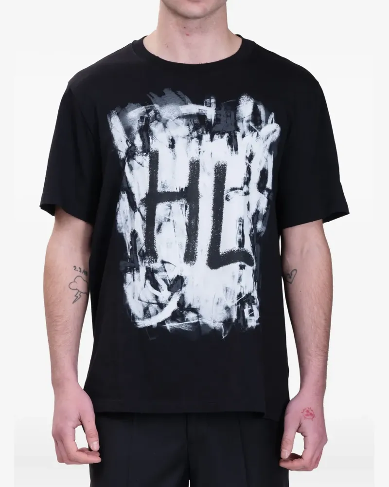 Helmut Lang Scribble T-Shirt - Schwarz Schwarz