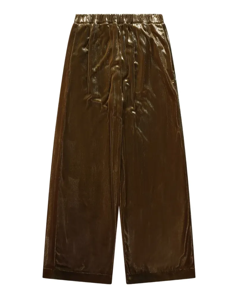 ALYSI Weite Hose in Metallic-Optik - Braun Braun