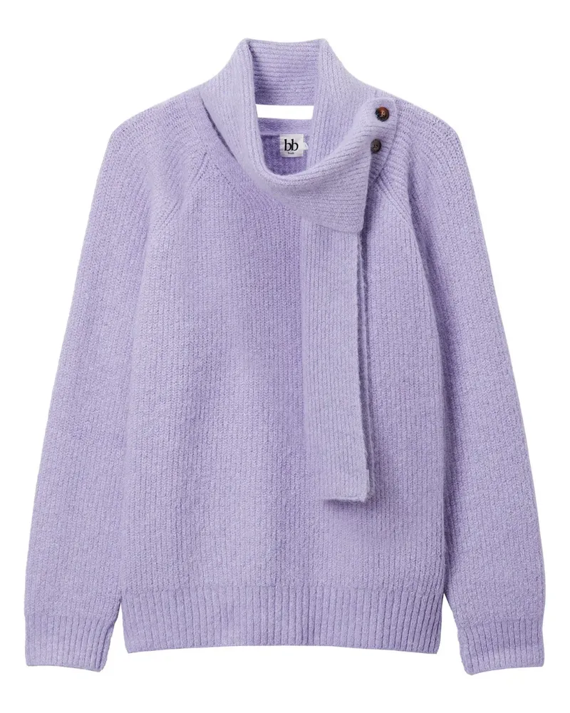 b+ab button roll-neck sweater - Violett Violett