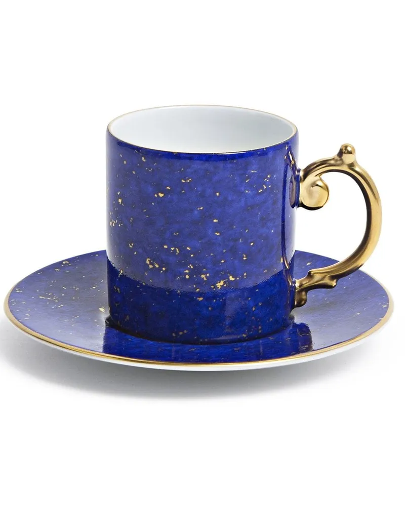 L’OBJET Lapis Espressotasse mit Untersetzer - Blau Blau