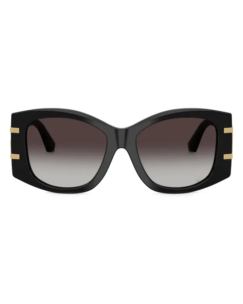 Dolce & Gabbana Sonnenbrille mit geometrischem Gestell - Schwarz Schwarz