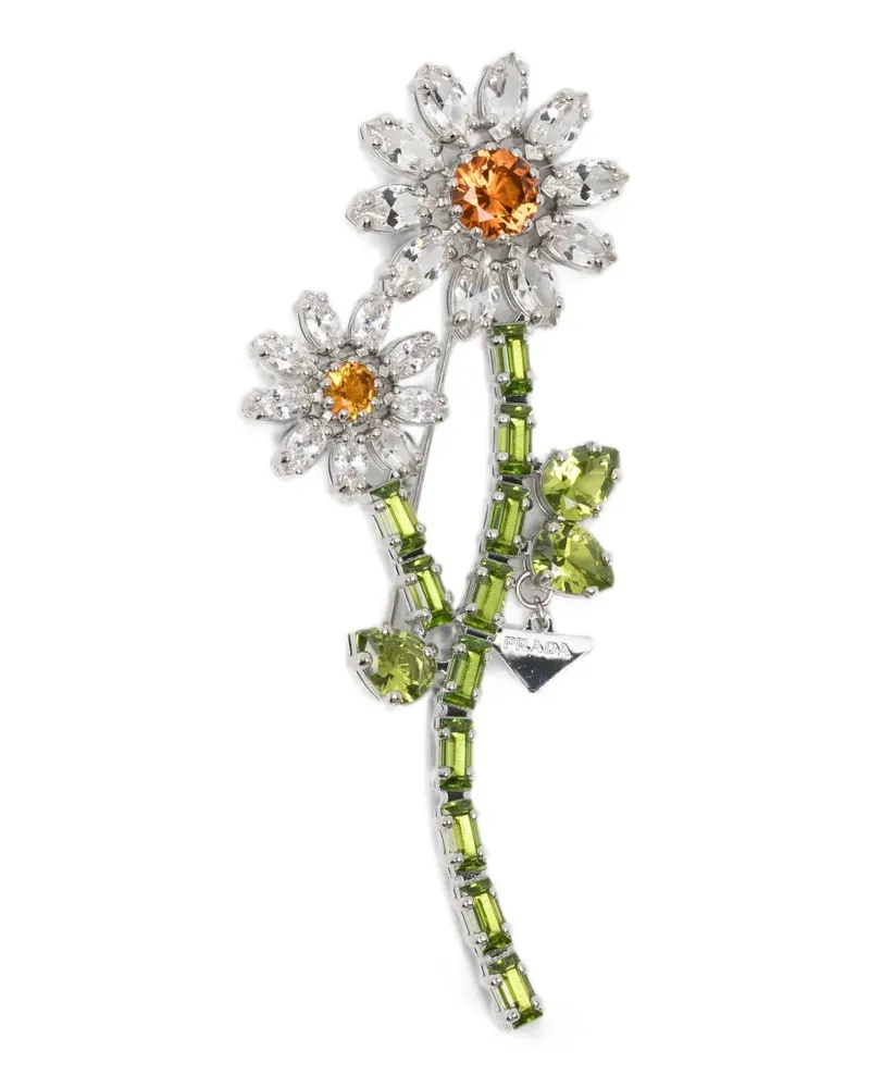 Prada floral brooch - Silber Silber