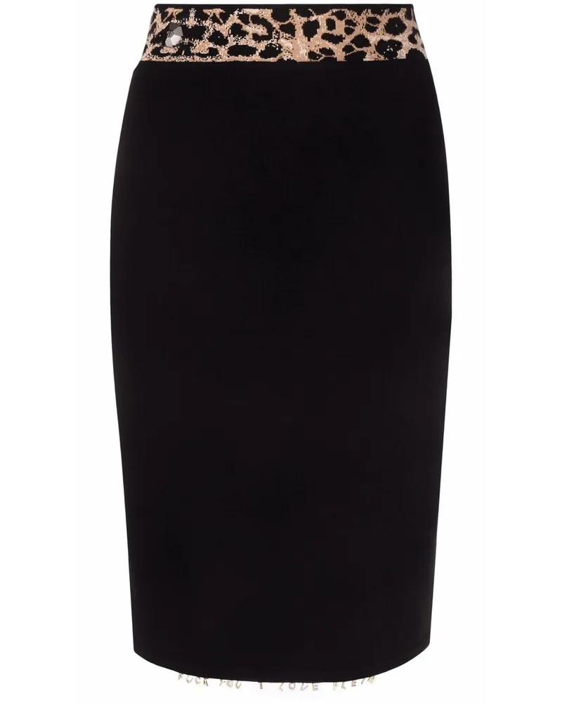 Philipp Plein Rock mit Leoparden-Print - Schwarz Schwarz