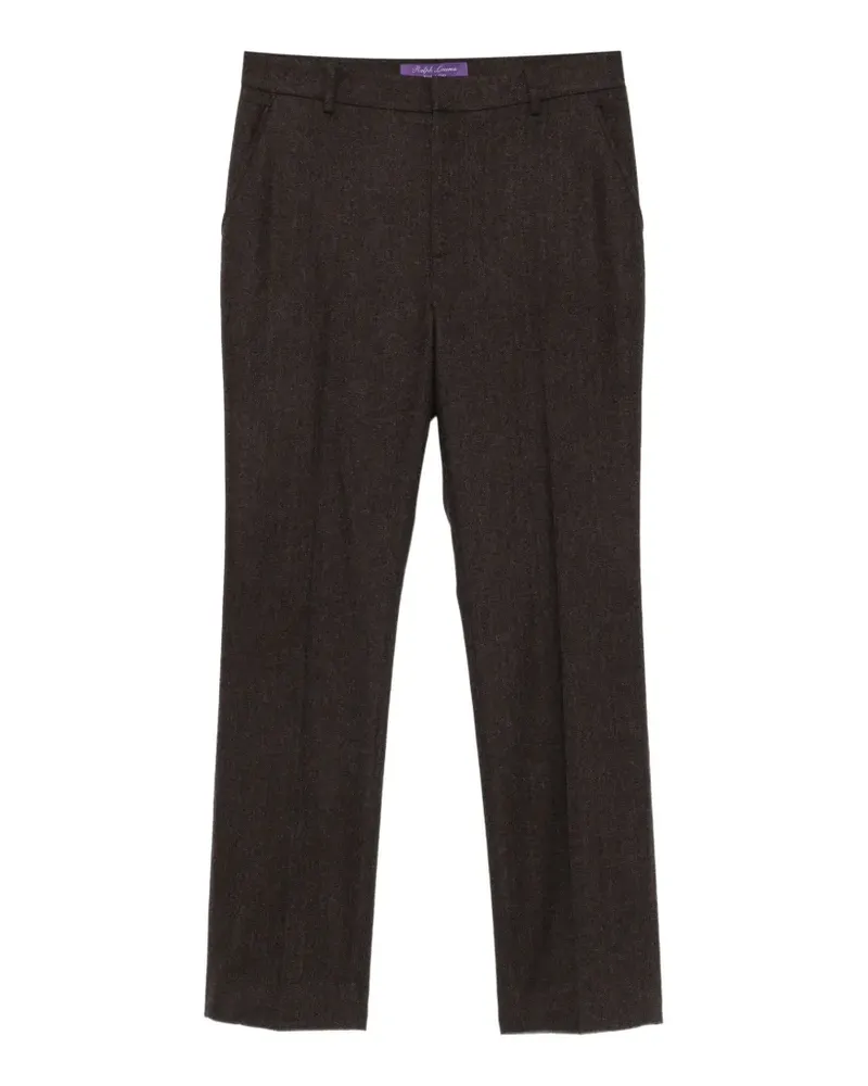 Ralph Lauren mini-herringbone straight-leg trousers - Braun Braun