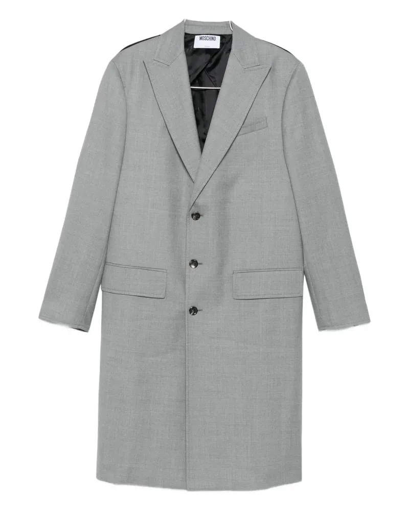 Moschino Mantel mit Kontrasteinsätzen - Grau Grau