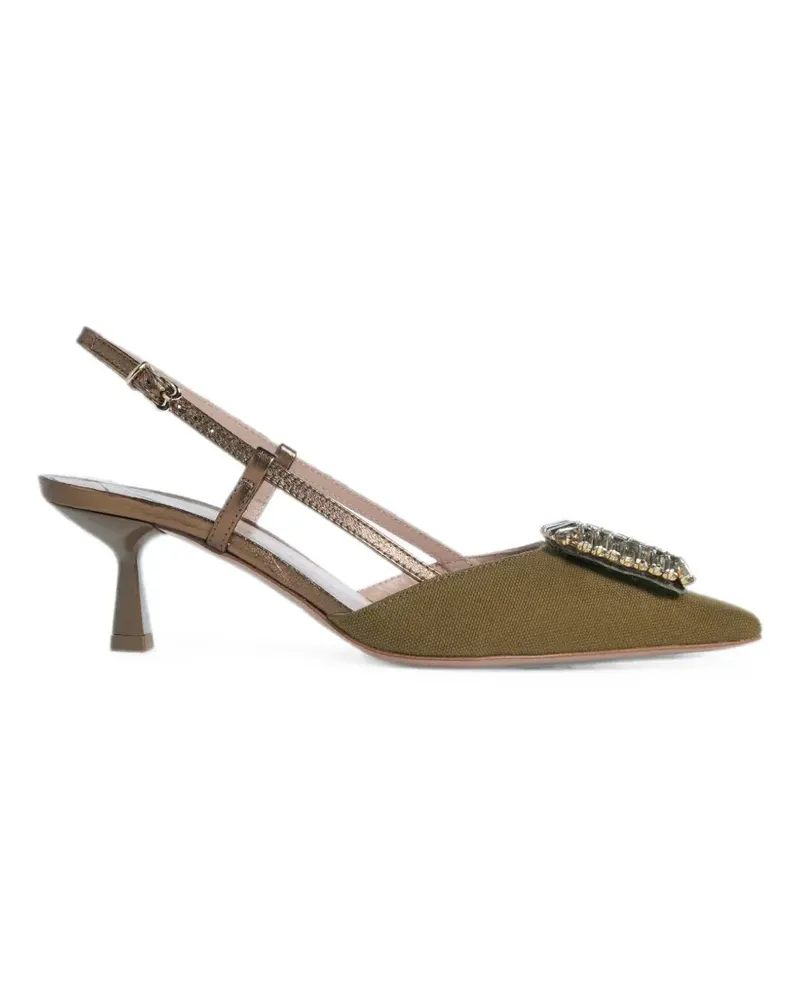 FESTA Milano Ingrid rhinestone-embellished slingback heeled pumps - Grün Grün