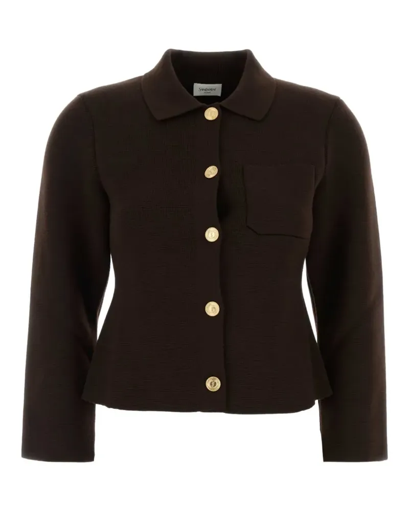 Saint Laurent button-up wool cardigan - Braun Braun