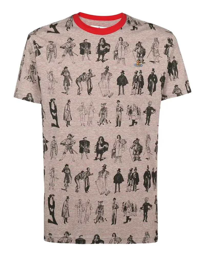 Vivienne Westwood T-Shirt mit Evolution of Man-Print - Nude Nude
