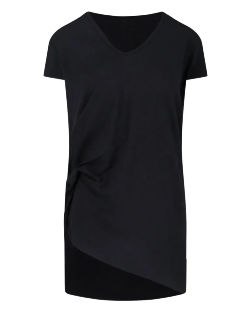 Rick Owens T-Shirt mit V-Ausschnitt - Schwarz Schwarz
