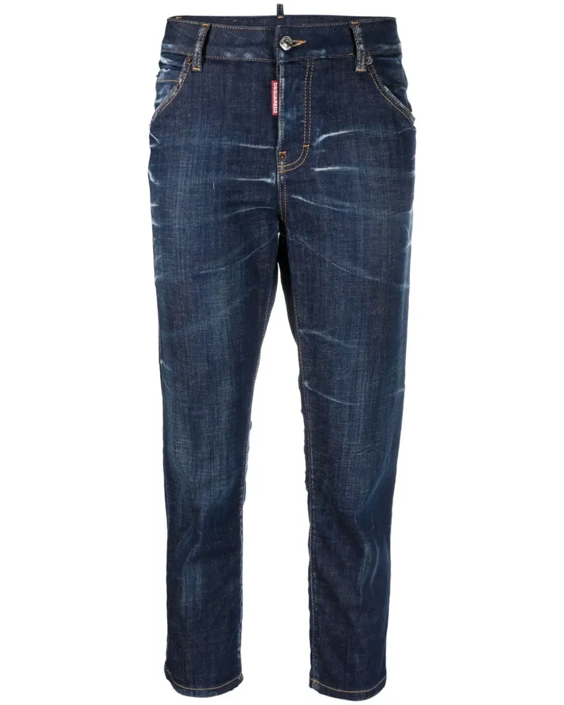 Dsquared2 Tief sitzende Cropped-Jeans - Blau Blau