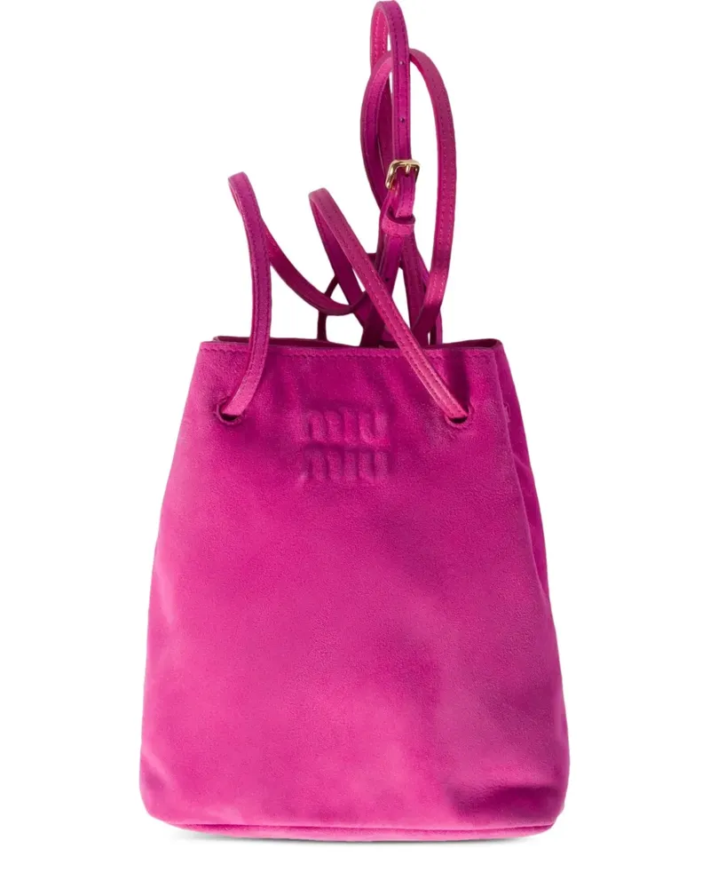 Miu Miu Clutch aus Wildleder - Rosa Rosa