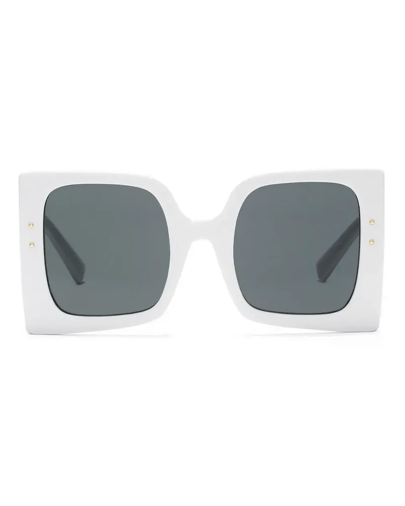 Dolce & Gabbana Sonnenbrille mit eckigem Gestell - Weiß Weiß