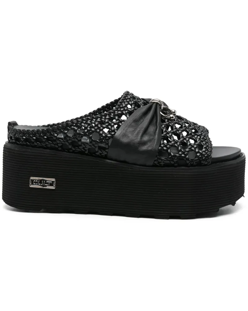 Cult Plateau-Sandalen 60mm - Schwarz Schwarz