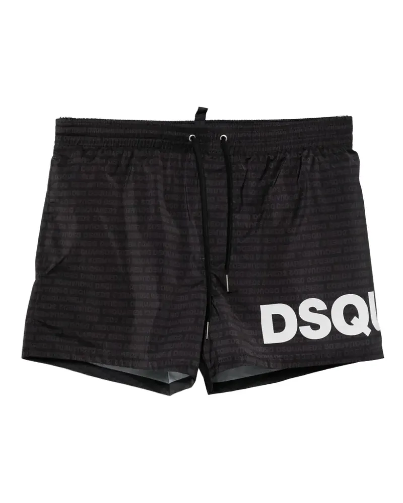 Dsquared2 logo-print swim shorts - Schwarz Schwarz