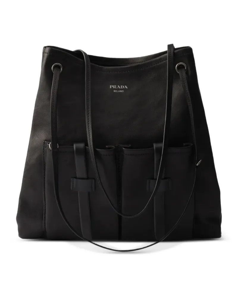 Prada Route large leather bag - Schwarz Schwarz