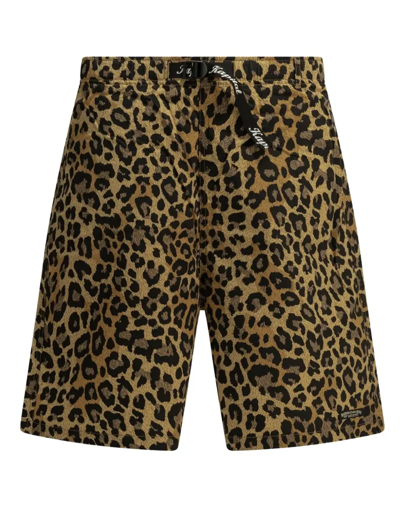 KAPITAL Shorts mit Leopardenprint - Braun Braun