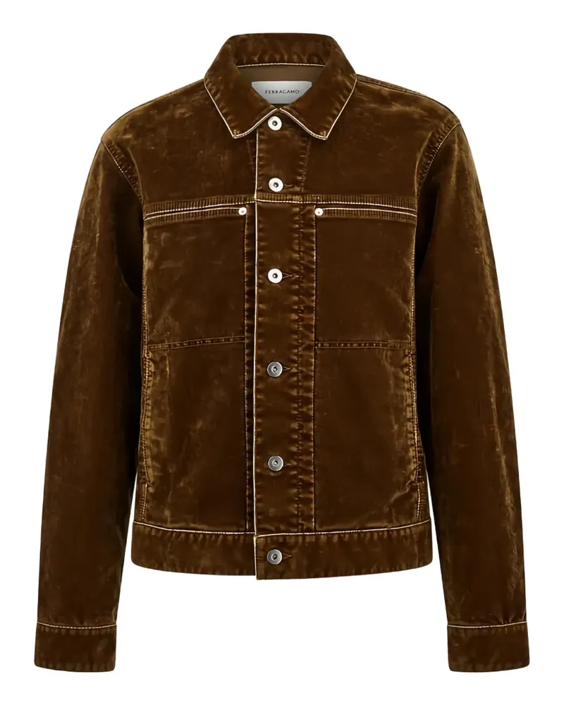 Ferragamo Utility-Blousonjacke - Braun Braun