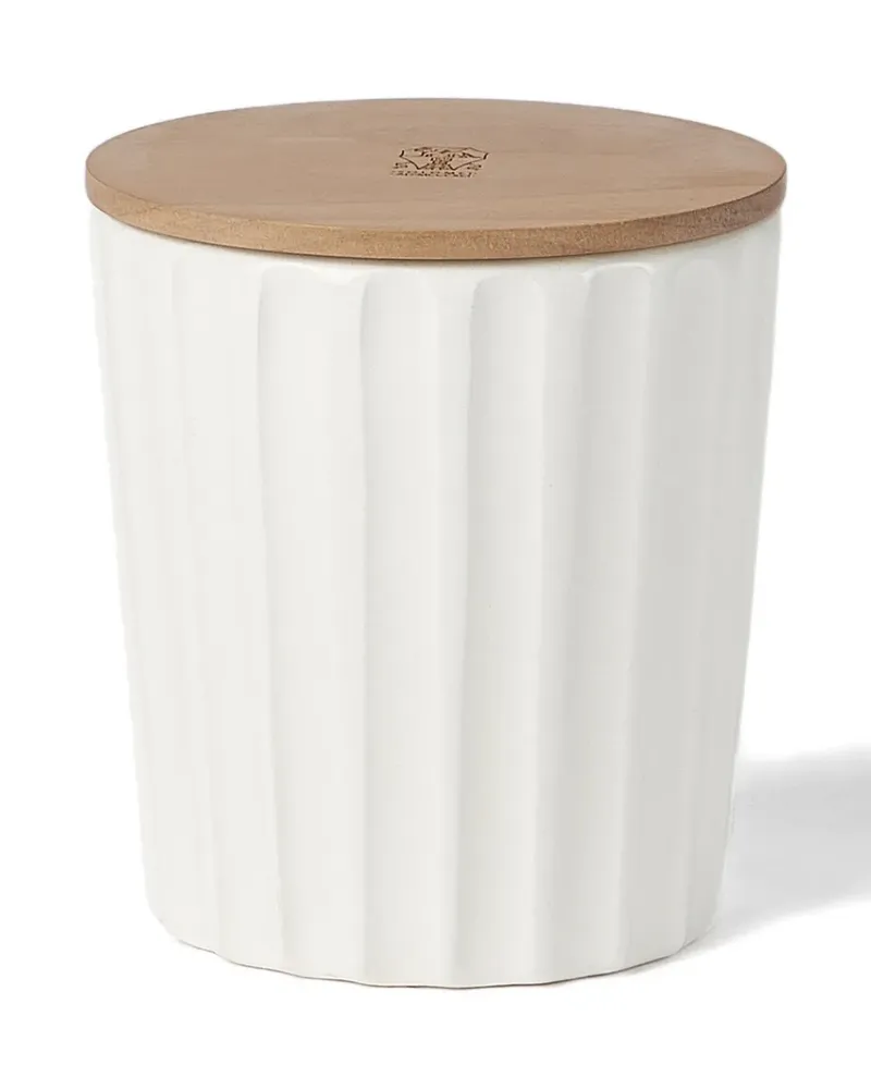 Brunello Cucinelli Geriffelte Duftkerze - Weiß Weiß