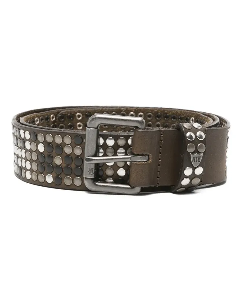 HTC Hollywood Trading Company studded leather belt - Braun Braun
