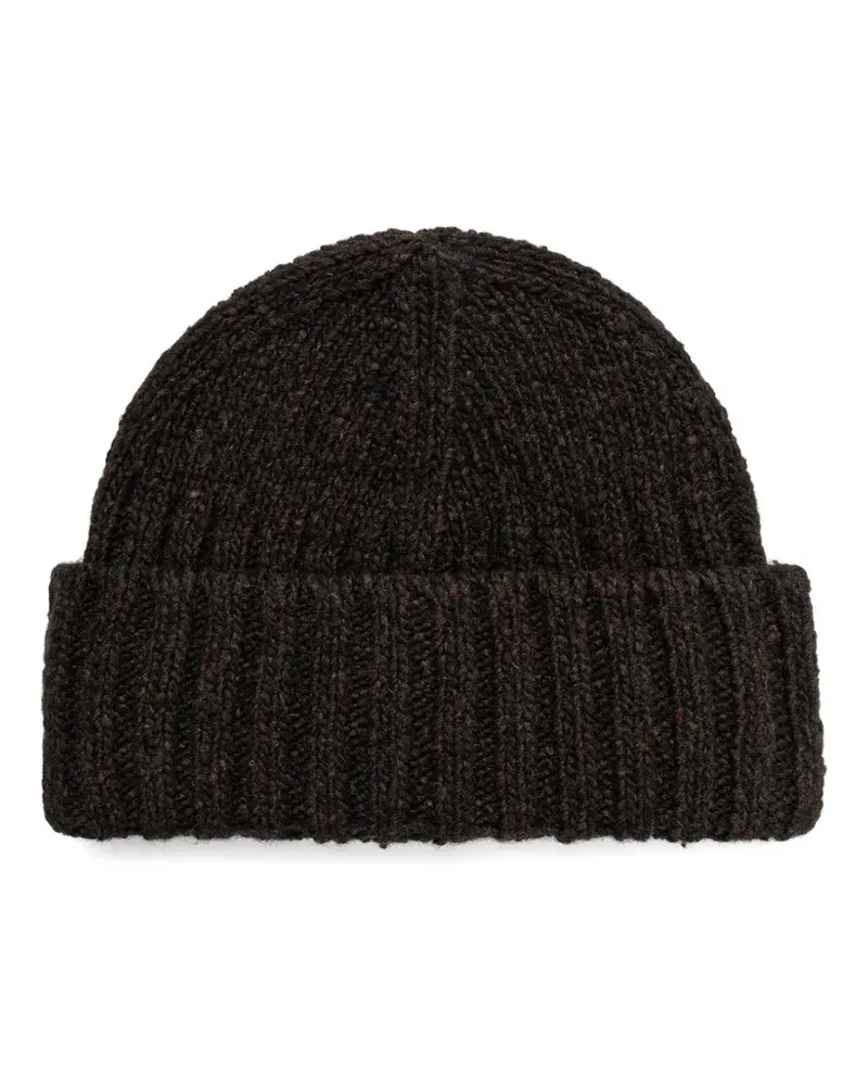 Marc O'Polo ribbed-knit beanie - Braun Braun