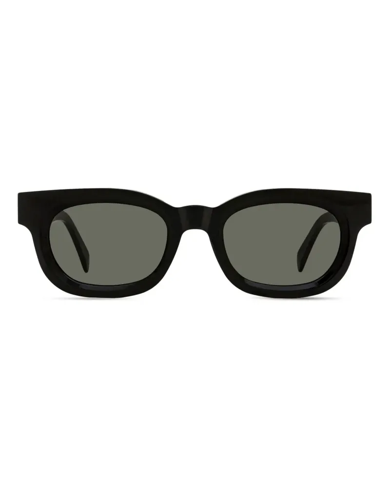 RETROSUPERFUTURE Skulpturale Sempre Sonnenbrille mit ovalem Gestell - Schwarz Schwarz