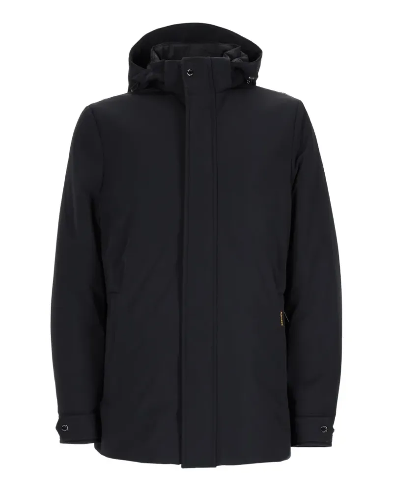 MOORER hooded concealed-fastening jacket - Schwarz Schwarz